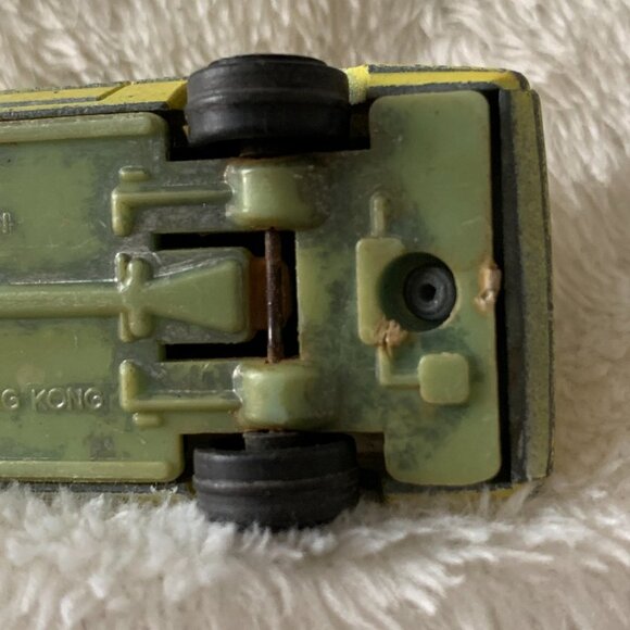 Vintage Uniborn Ford Mustang Yellow Die Cast Toy Car Vehicle Hong Kong - Picture 8 of 8